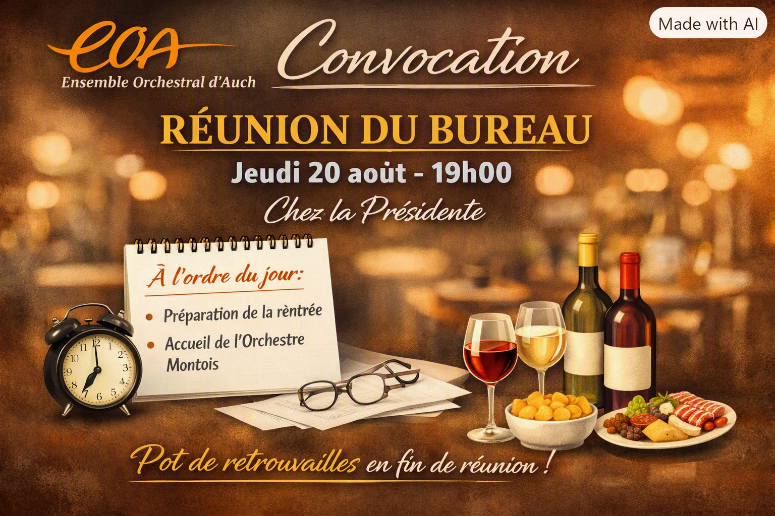 Réunion du bureau de l’EOA